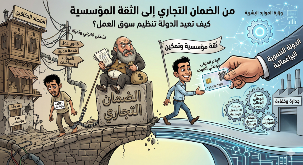 الضمان التجاري الى الثقة - من الضمان التجاري إلى الثقة المؤسسية -كيف تعيد الدولة تنظيم سوق العمل في اليمن؟ 3