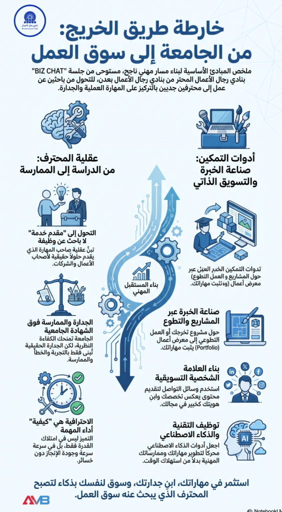 بناء المسار المهني: من الجامعة إلى سوق العمل 2 خارطة الطريق من الجامعة للعمل - بناء المسار المهني: من الجامعة إلى سوق العمل 1